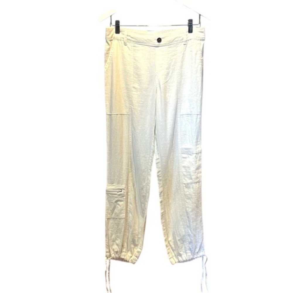 Sincerely Jules Women’s Linen Blend Cargo pockets jogger style pants size small
